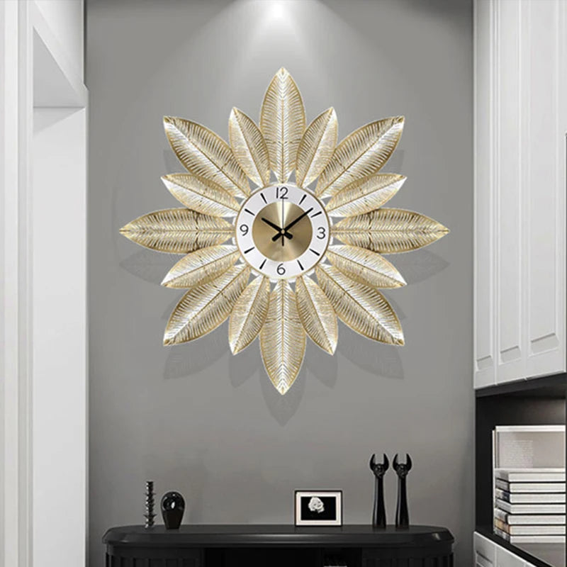 Mural Wall Clocks Aesthetic Decoration Wall Watch Living Room Silent Mechanism Clock Modern Interior Luxury Elegant Clocks