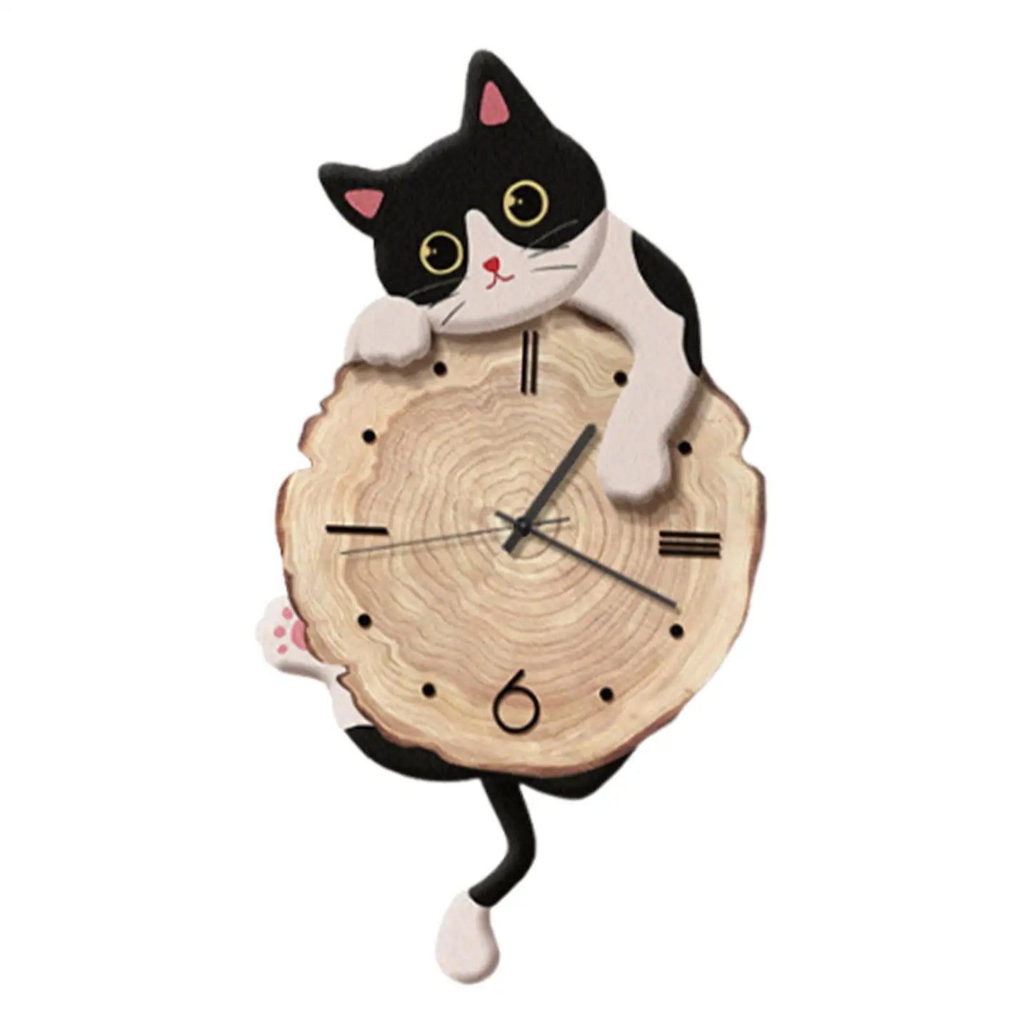 Cat Pendulum Decorative Clock