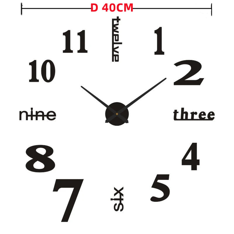 Large DIY Wall Clock Minimalist Art Decor Mute Wall Decor Clocks Modern Creative Design Luxury Decoration Living Room Watch Gift