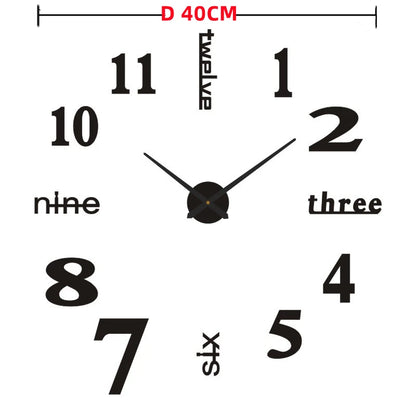 Large DIY Wall Clock Minimalist Art Decor Mute Wall Decor Clocks Modern Creative Design Luxury Decoration Living Room Watch Gift