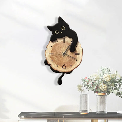 Cat Pendulum Decorative Clock