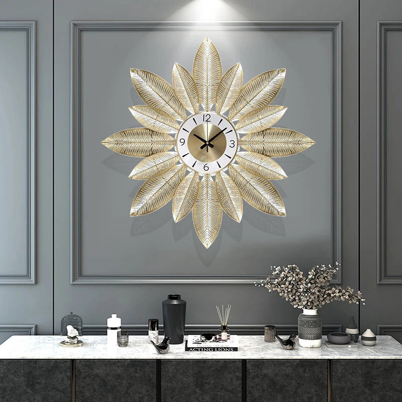 Mural Wall Clocks Aesthetic Decoration Wall Watch Living Room Silent Mechanism Clock Modern Interior Luxury Elegant Clocks