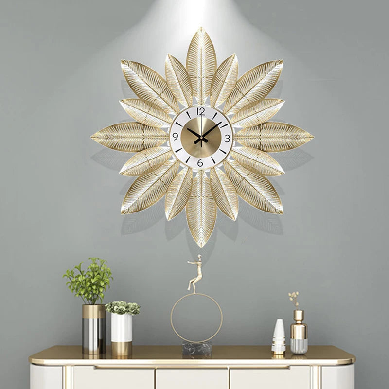 Mural Wall Clocks Aesthetic Decoration Wall Watch Living Room Silent Mechanism Clock Modern Interior Luxury Elegant Clocks