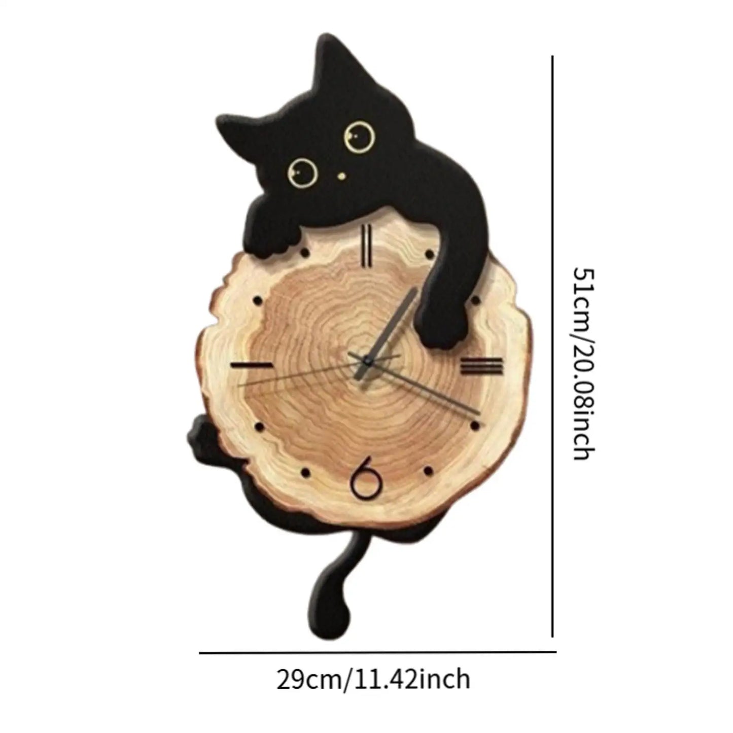 Cat Pendulum Decorative Clock