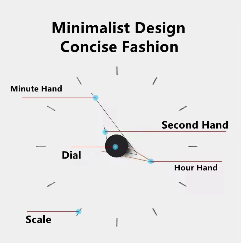 Large DIY Wall Clock Minimalist Art Decor Mute Wall Decor Clocks Modern Creative Design Luxury Decoration Living Room Watch Gift