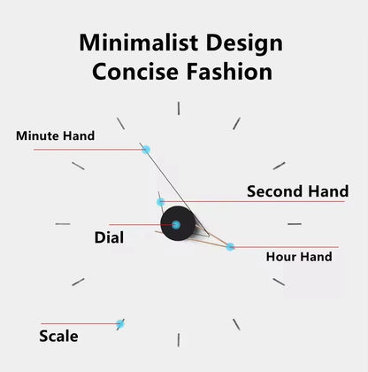 Large DIY Wall Clock Minimalist Art Decor Mute Wall Decor Clocks Modern Creative Design Luxury Decoration Living Room Watch Gift